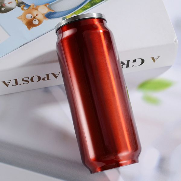 

500ml stainless steel cola can mug double vacuum insulated water cup coke jar with lid with straw 24 j2