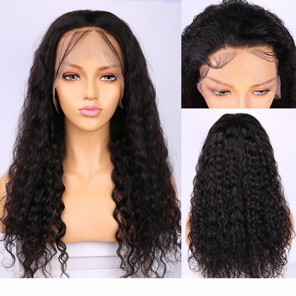

brazilian water wave lace front wig with baby hair 150% pre plucked 13x4 lace front human hair wigs for black women