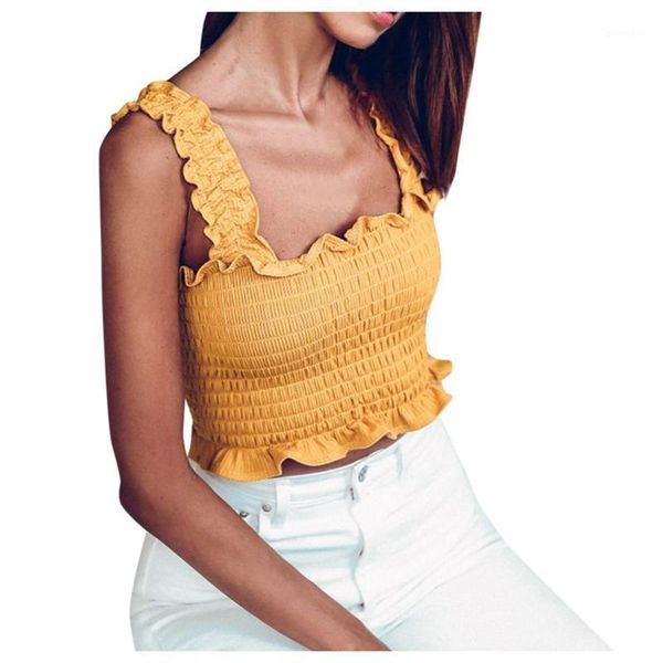 

women's blouses & shirts women's personality girls square collar comfortable fashion sleeveless stretch straps wrap chest vest tan, White