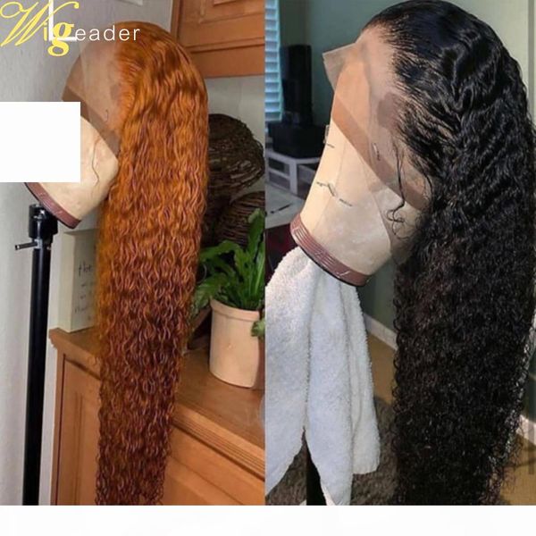 

wigleader 180% remy human hair deep orange lace front wigs preplucked lace frontal wigs glueless lace wigs with baby hair, Black