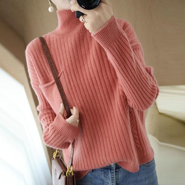 

women 2021 autumn winter turtleneck sweater female warm soft knitted pullover ladies jumper long sleeve casual sweaters s864, White;black
