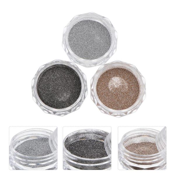 

nail glitter 3pcs delicate powder crystal diamond art supplies, Silver;gold