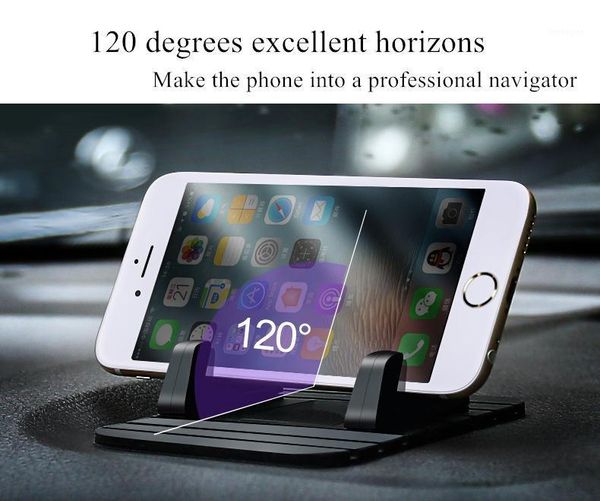 

cell phone mounts & holders deskstand bracket soft silicone universal smartphone holder car dashboard gps anti slip support for 3.5-6.0&