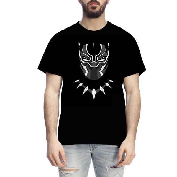

новая мужская 3d печатание черная пантера футболка мужская tee 3d teers с коротким рукавом футболка хип-хоп одежда классическая повседневная, White;black