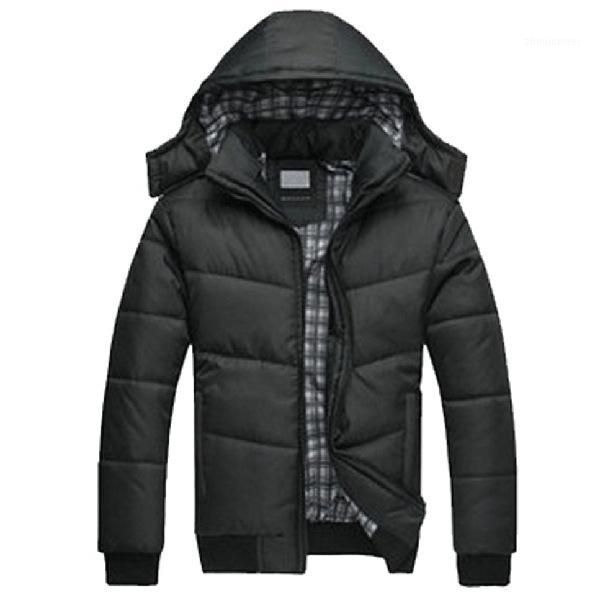 

2017 new men's casual down cotton jacket for men's hooded thick warm coats & jackets outwear black parkas plus size 4xl1