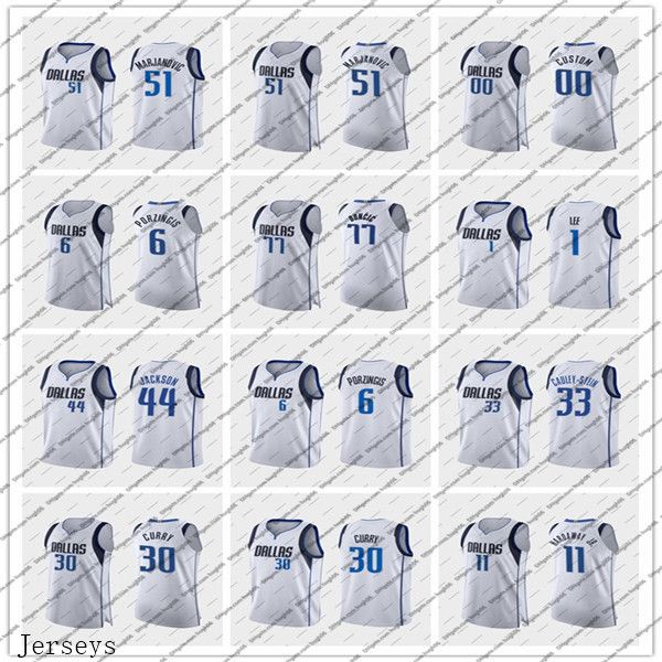 

men mavericks dallas 77 doncic 6 porzingis 1 lee 44 jackson basketball jersey luka kristaps courtney association jersey, Black