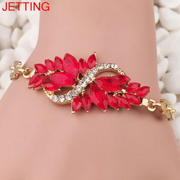 

charm bracelets gold crystal bracelet bangle for women leaf shape fasion jewelry, Golden;silver