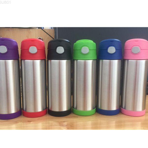 

350ml stainless steel children drink cups bouncing cup handles straps vacuum insulation drinking water handle bottle a05
