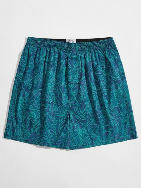 

men allover plants sleep shorts o6iz#, Black;brown