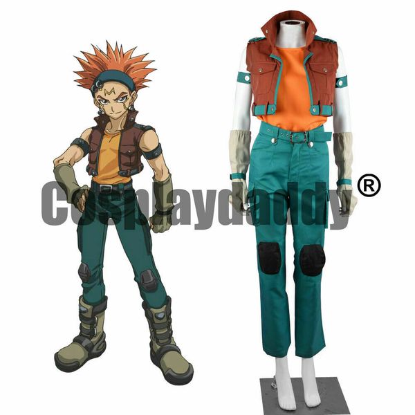 

yu-gi-oh arc-v lancers crow hogan uniform outfit anime cosplay costume, Black