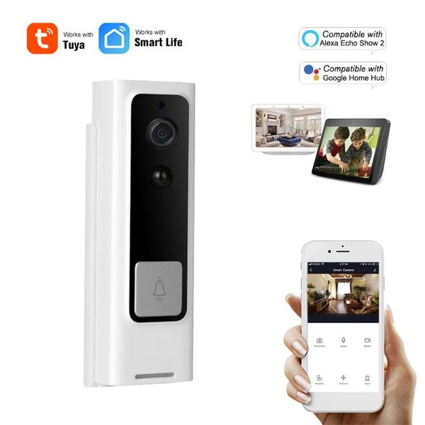 

doorbells wireless wifi doorbell video intercom visual peephole viewer work with tuya smart life door phone