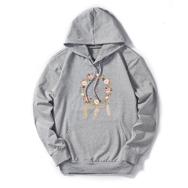 

diy womens sweatshirts women autumn winter flower feather print diy hoodies womens fashion trendy long sleeve pullover quanlity, Black