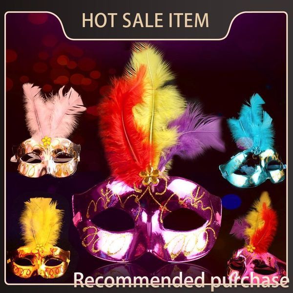 

christmas dance feather half mardi mask masquerade mask masks gras halloween sparkle princess feather party venetian face dbc bh3991 gi wort