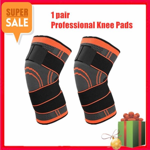 

elbow & knee pads 2pcs 1pair professional protective support pad breathable sports bandage brace basketball tennis cycling, Black;gray
