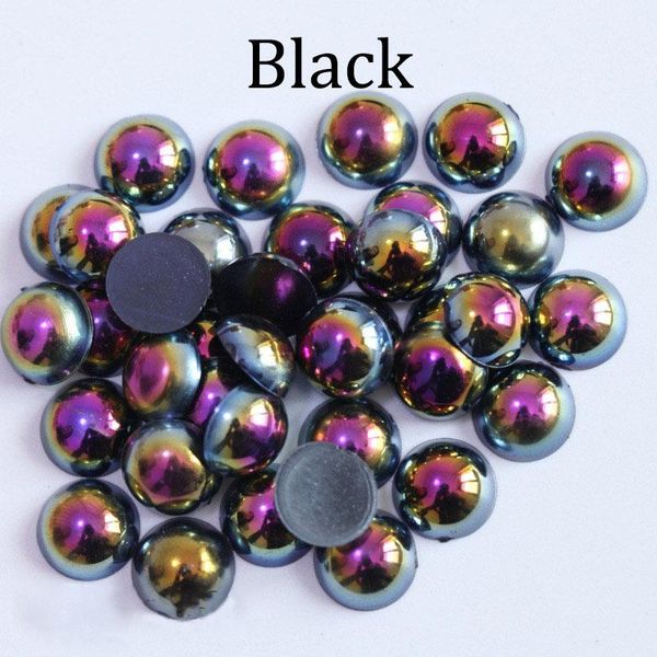 

imitation abs pearl beads flat back 2 3 4 5 6 8 10 12 14 mm ab colors cabochon half round h wmtfeg