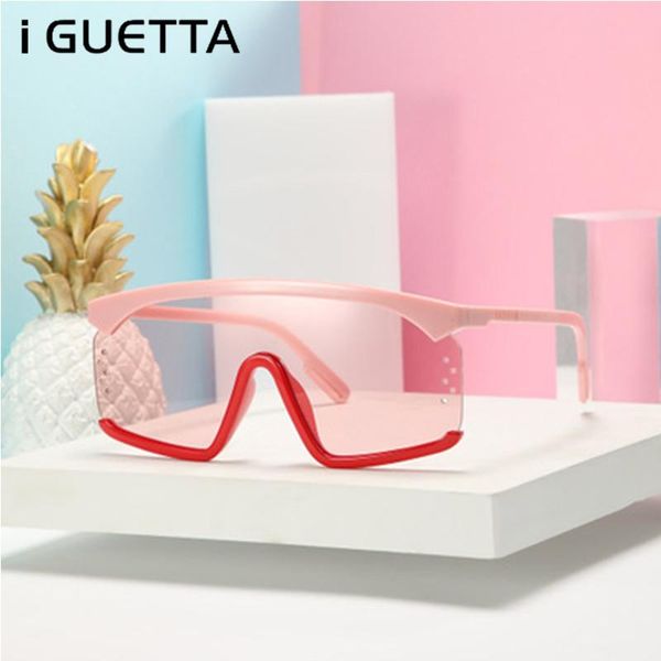 

sunglasses iguetta square women 2021 oversized sunglass for siamese windproof sun glasses lunette de soleil uv400 iyja609, White;black