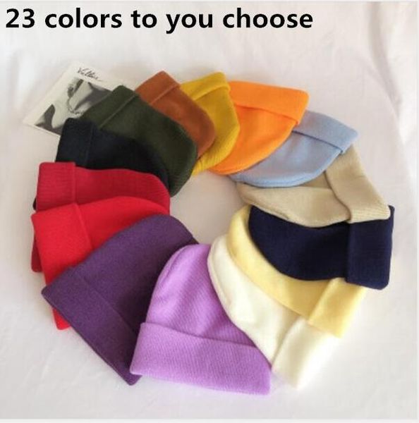 

kids knitted beanie solid color knitted hats candy colors girl boy winter warm hats outdoor beanie girls caps wy104w, Yellow