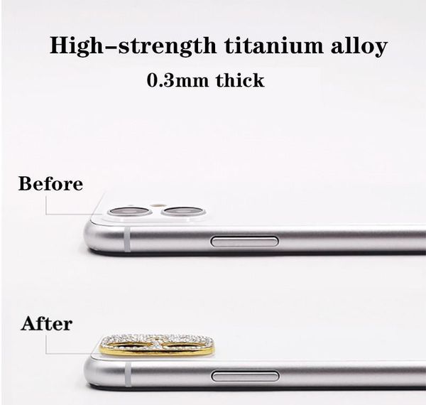 

for iphone 11 camera lens protector glitter shining rhinestone shockproof camera film for iphone 11pro max 11 qylelb infant2005