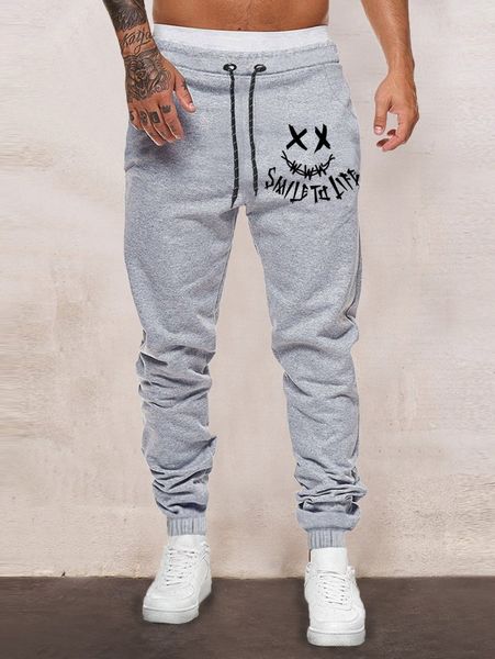 

men slogan and graphic print sweatpants t3qg#, Black
