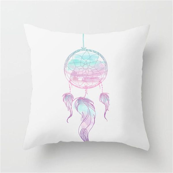 

fuwatacchi dreamcatcher подушка крышки подушки цветные перья печать наволочка мечта стрелка для домашнего декора диван 45см45 см подушка для