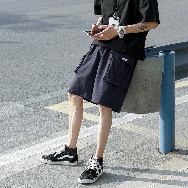 

2020 super fire big pocket shorts casual summer straight sports foundation public men's pants, White;black