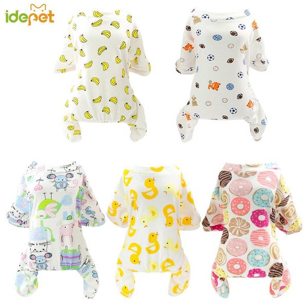 

cute small dogs pajamas for pet dogs cat clothes puppy jumpsuit for dog coat chihuahua pomeranian print clothing shirt