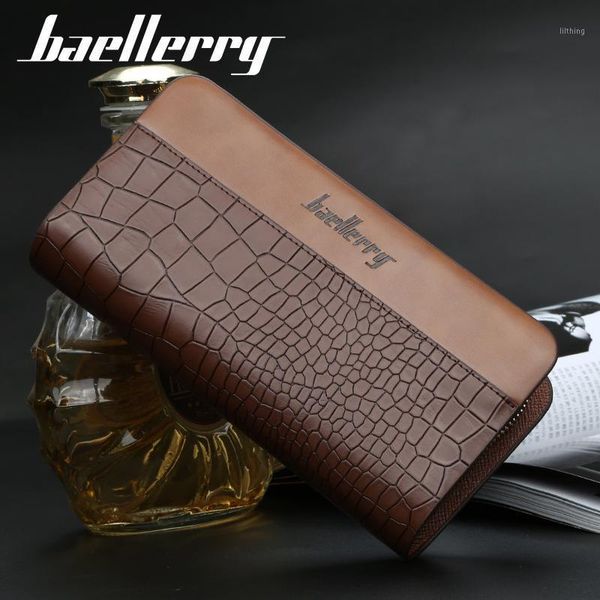 

business men wallet long clutch pu leather wallets for men purse large capacity male wallet card holder mws2971, Red;black