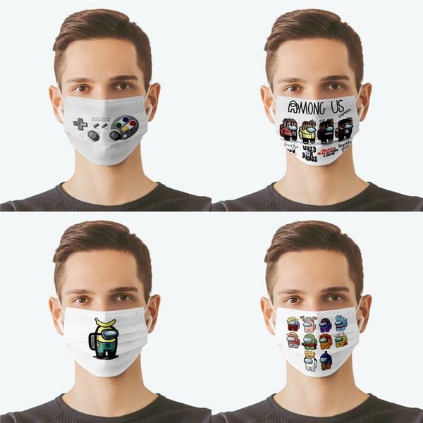 

wholesale multi design 3 layers washable resuable among us customize dustproof mouth cover custom made flag masks party mask