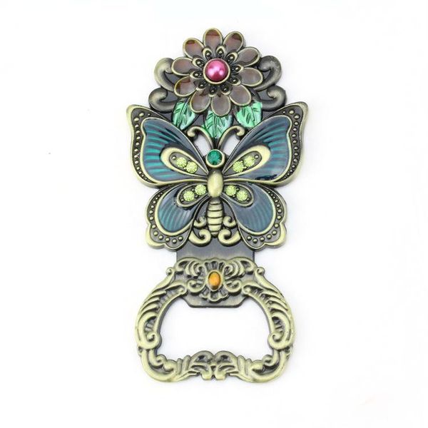 

new coming vintage butterfly metal decorative magnets creative multifunction ktv bar bottle beer opener fridge magnet gift ideas jllnln