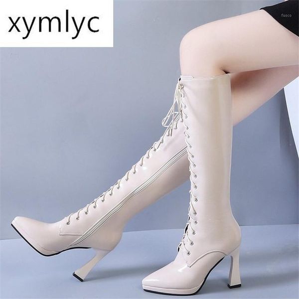 

boots 2021 fashion wild slim women's high heel over the knee winter anti-slip wear-resistant warm woman boot1, Black