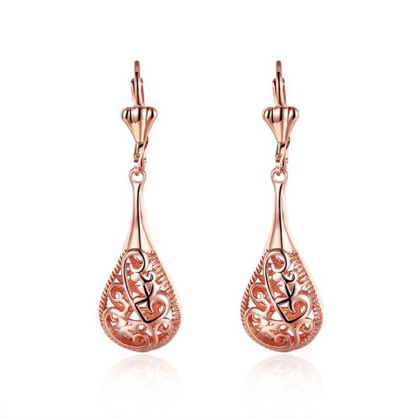 

eco-friendly rose gold openwork retro earrings elegant ladies jewelry tassel earrings no minimum order, Silver