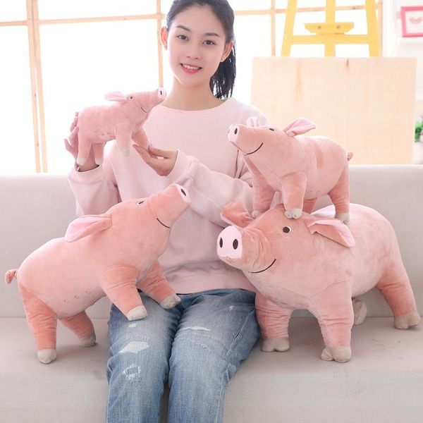 

plush toys pig 25cm 40 60 cm pink light cute mini soft stuffed animals plush toy for children year of the pig sofa pillow home