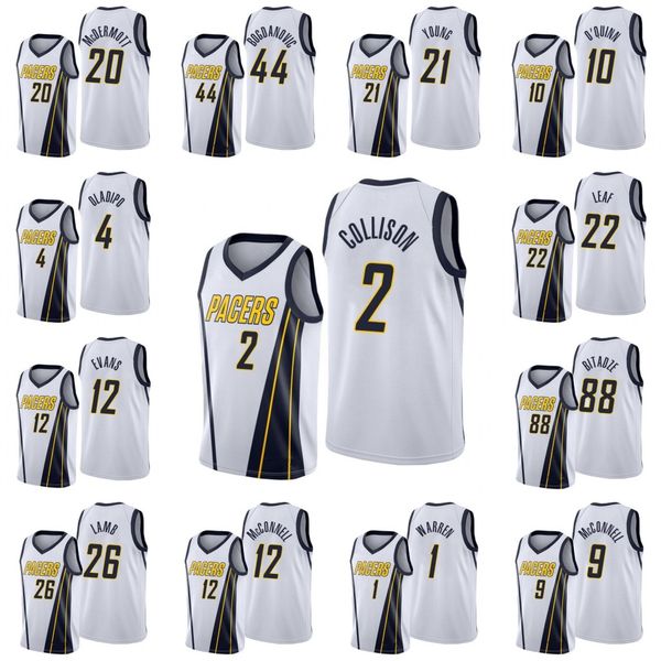 

индиана pacers мужчины оладипо даррен коллисон боян богданович фаддей молодые о'куин дуг mcdermott t.j. leaf men джерси, Black