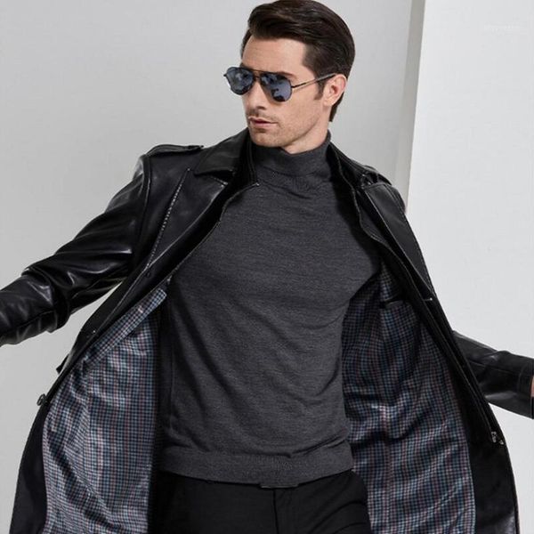 

men's fur & faux men's plush suede ecological leather windbreaker medium length two typles of collar chinese famous haining suit c, Black