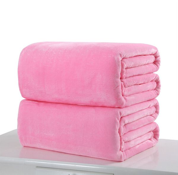 

towelwarm flannel fleece soft solid blankets bedspread plush winter summer throw blanket for bed sofaz1xy