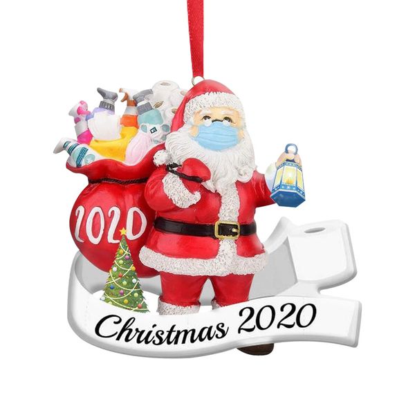 

2020 christmas holiday decorations christmas tree hanging ornaments festival decor personalized santa claus with mask k098