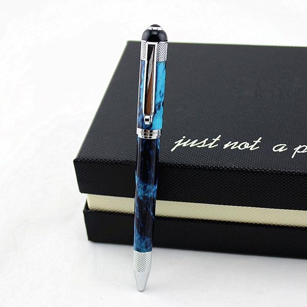 

ballpoint pens metal roller pen luxury 0.7mm black ink for business writing office school supplies gift pen1, Blue;orange
