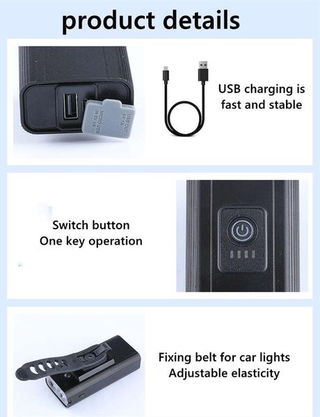 

bike light rainford usb аккумуляторный led 1200m ah mtb передняя лампа фара алюминиевый сверхлегкий фонарик велосипедный свет