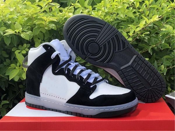 

authentic slam jam dunks high men women outdoor skateboard shoes white clear black da1639-101 sports trainers sneakers