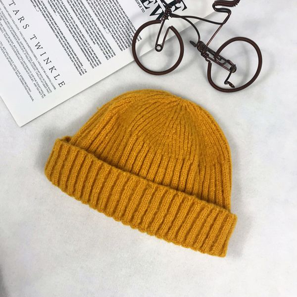 

moda malha yuppie frio cor slida grosso chapu algemado para o homem e mulher inverno jpjl, Blue;gray