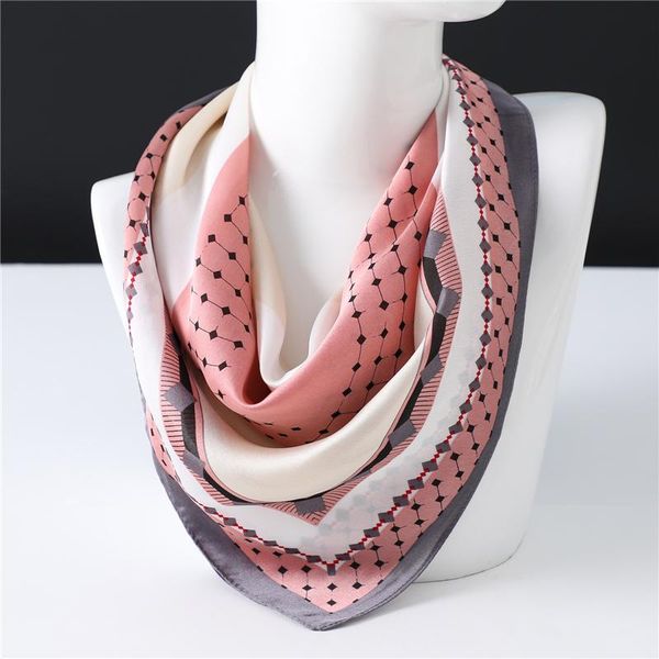 

2020 весна новый trend square skarf женщины небольшая точка печать шелковые шарфы высококачественные шали обертывает follard bandana femme e, Blue;gray