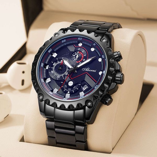 

trend new high-end watch men's business fashion sports high school students quartz electronic men's watch switzerland, Slivery;brown