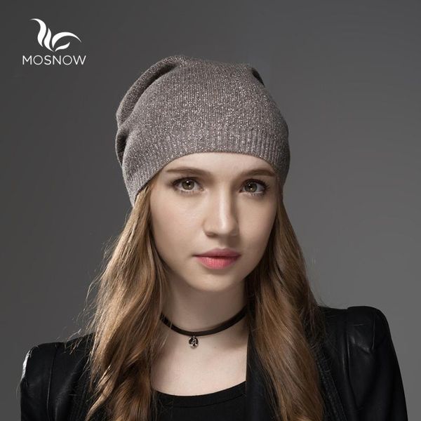 

beanie/skull caps mosnow hat female wool cashmere winter hats for women beanies warm women's brand casual knitted skullies cap, Blue;gray