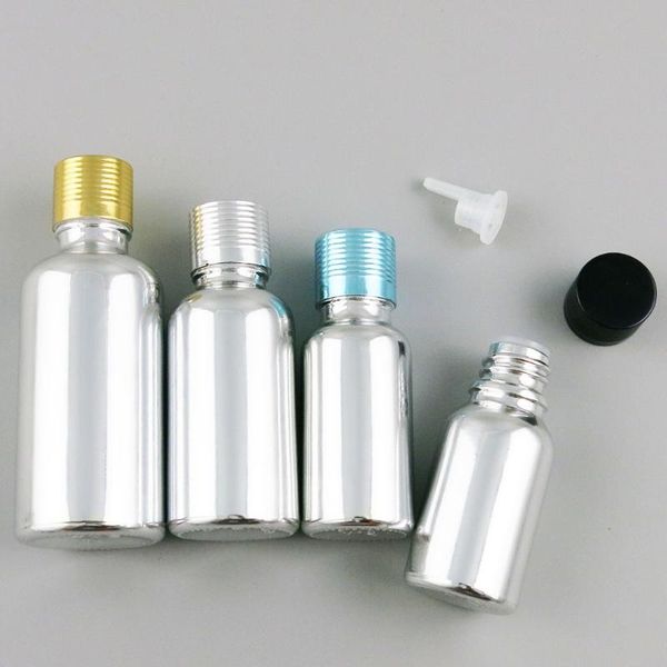 

12 x 5ml 10ml 20ml 30ml 50ml 100ml refillable silver glass bottle with aluminium lids 1oz glass cosmetic container