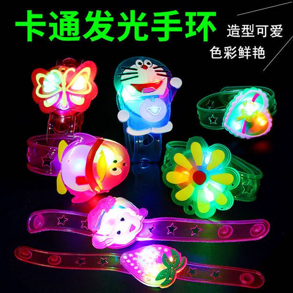 

led lighted toys luminous hand ring flash bracelet creative cartoon watch flash children gift small toy