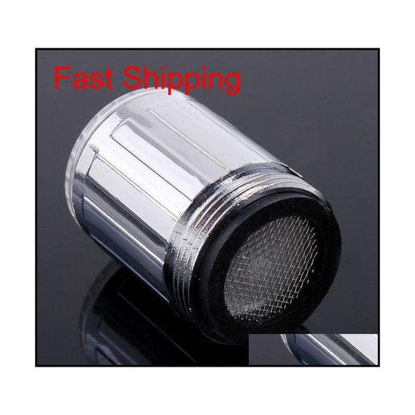 

led faucet lights temperature control faucet sensor sink tap glow lights waterfull shower lamp rgb 3-color qylgzv packing2010