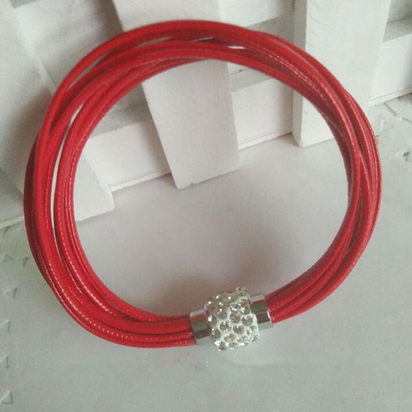 

buckle pu men's and shipping women's jewelry diy multilayer leather rope bracelet