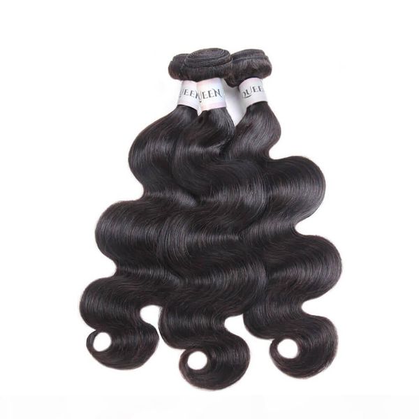 

bundles brazilian body wave weave hair 8-30inch 3 bundles virgin human hair bundle extensions natural color unprocessed thick soft, Black;brown