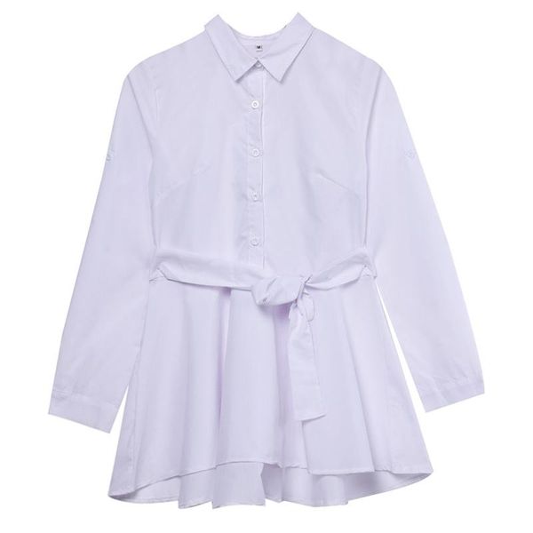 

women's blouses & shirts spring summer runway designer womans black white cotton shirt pleated ruffle bottom empire waist fashion