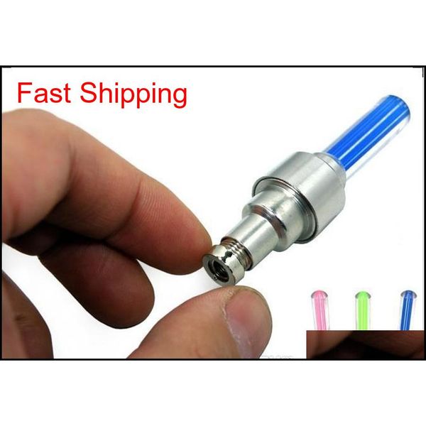 

new novelty car bike led flash tyre light wheel valve stem cap lamp motorbicycle wheel light with tracking nu qylzhx homes2007, Silver